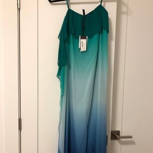 BCBG floor length chiffon dress